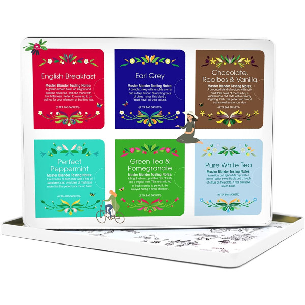 Συλλογή Για Δώρο | Organic Luxury Gift Tin - 36 Tea Bag - 6 different flavours | 36 φακελάκια