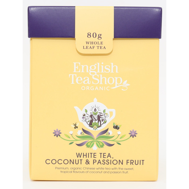Λευκό Τσάι, Καρύδα και Φρούτα του Πάθους | White Tea, Coconut & Passion Fruit Loose leaf tea | 80gr Λευκό Τσάι, Καρύδα και Φρούτα του Πάθους | White Tea, Coconut & Passion Fruit Loose leaf tea | 80gr