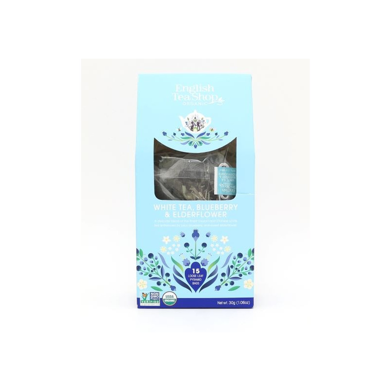 Οργανικό Άσπρο Τσάι, Μύρτιλα & Σαμπούκο | Org. White Tea Blueberry and Elderflower Οργανικό Άσπρο Τσάι, Μύρτιλα & Σαμπούκο | Org. White Tea Blueberry and Elderflower