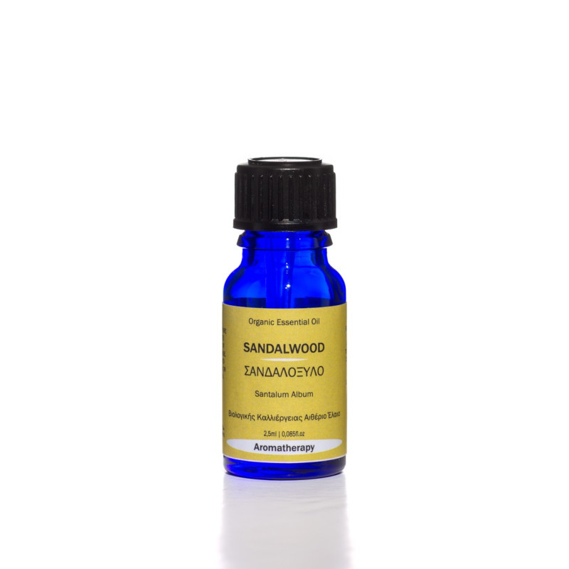 Βιολογικό Αιθέριο Έλαιο Σανδαλόξυλο | Sandalwood Essential Oil Org. | 2.5ml Βιολογικό Αιθέριο Έλαιο Σανδαλόξυλο | Sandalwood Essential Oil Org. | 2.5ml
