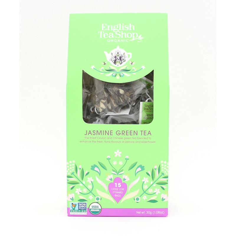 Βιολογικό - Πράσινο Τσάι με Γιασεμί | Jasmine Green Tea Loose Leaf |15 Pyramid Tea Bags Βιολογικό - Πράσινο Τσάι με Γιασεμί | Jasmine Green Tea Loose Leaf |15 Pyramid Tea Bags