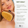 Eco Bath London | Πολυτελής βούρτσα Xειρός από Καρυδιά & Σκληρή Τρίχα Σιζάλ