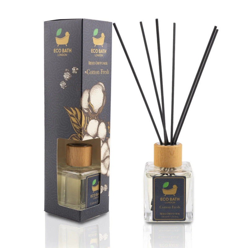 Eco Bath London | Αρωματικό Χώρου Cotton Fresh - Diffuser | 100ml Eco Bath London | Αρωματικό Χώρου Cotton Fresh - Diffuser | 100ml